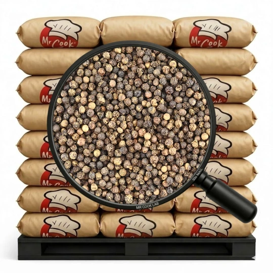 Перець чорний очищений горошком 550 г/л - на вагу